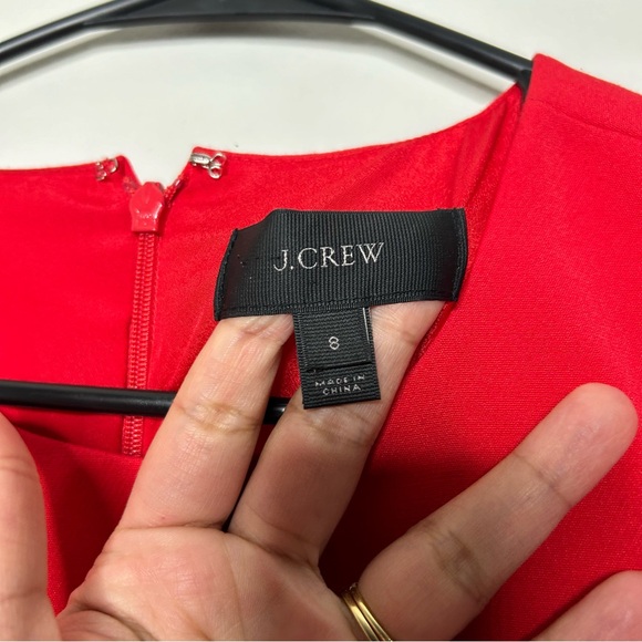 J. Crew Red Eyelet-Trim Sleeveless Mini Dress - Picture 4 of 7